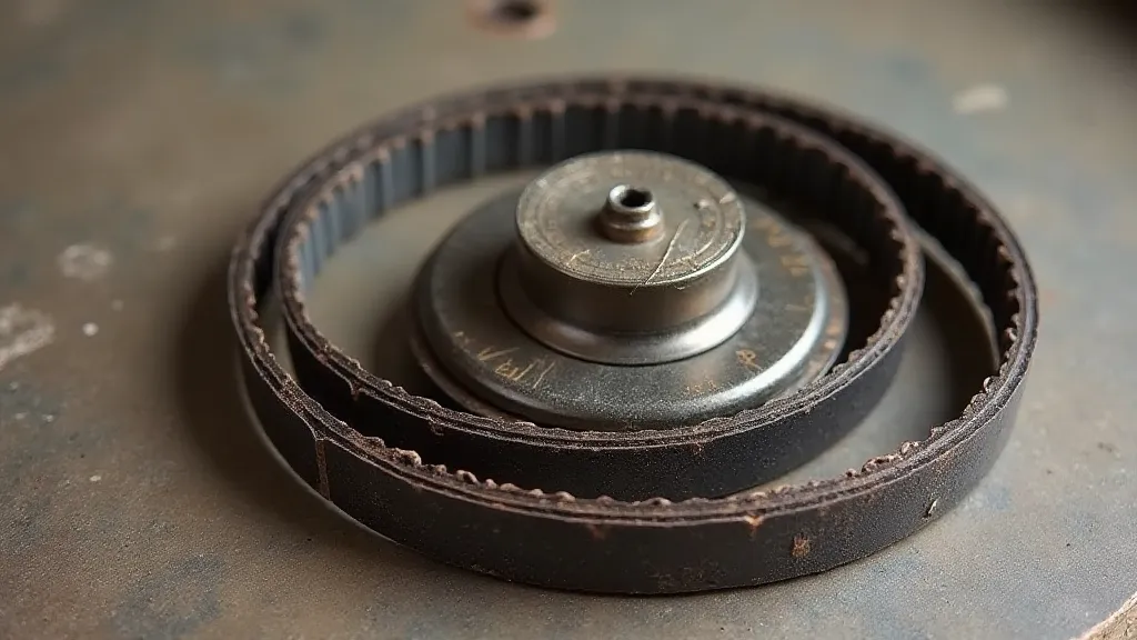 Comparison of old and new phonograph drive belt