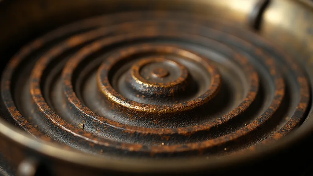 Close-up of an Edison phonograph cylinder showing the grooves