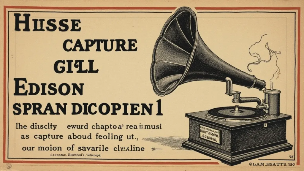 Vintage advertisement for an Edison phonograph