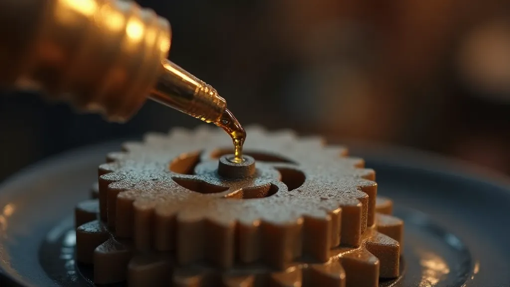 Applying oil to a phonograph gear with an oiler