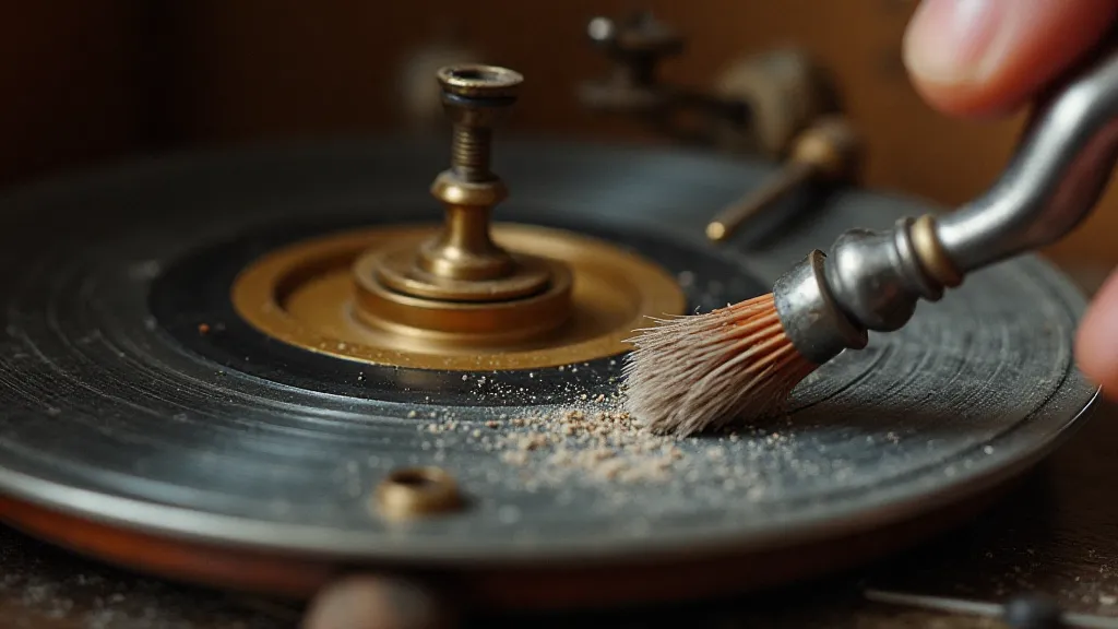 Phonograph mechanism dusting