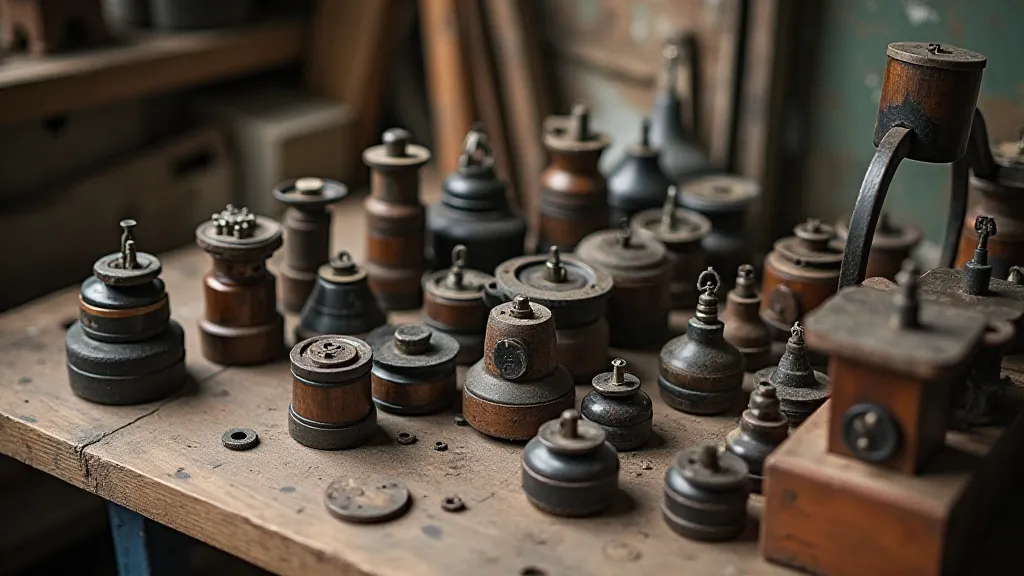 Collection of phonograph motor parts