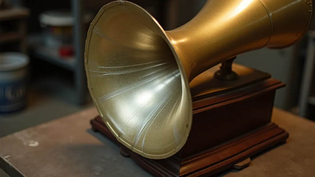Polished phonograph horn