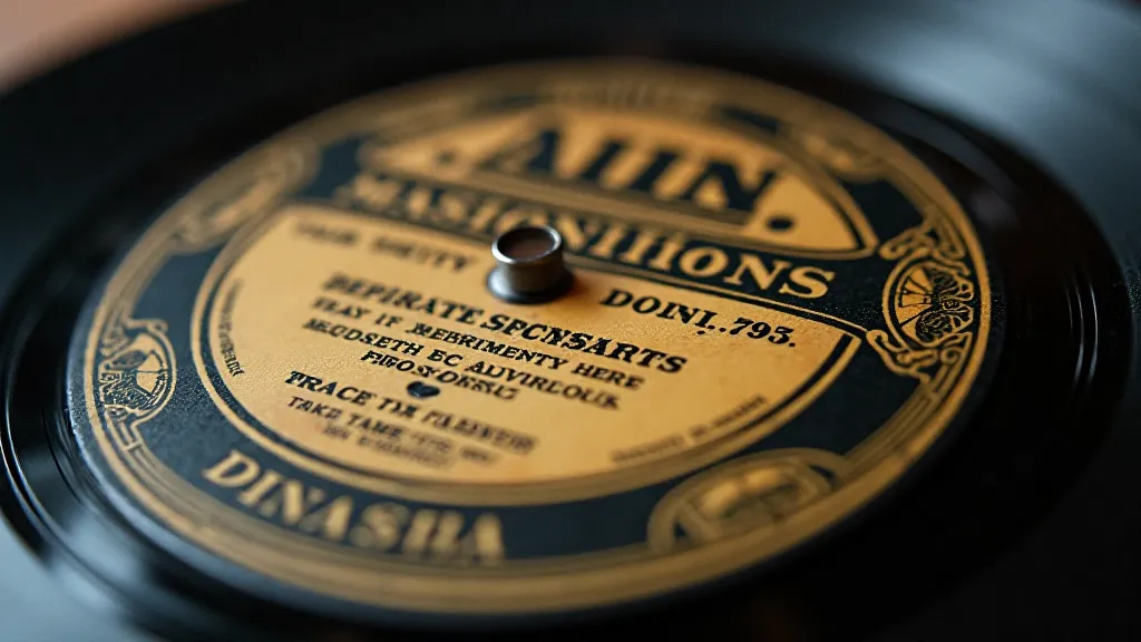 Vintage phonograph record label